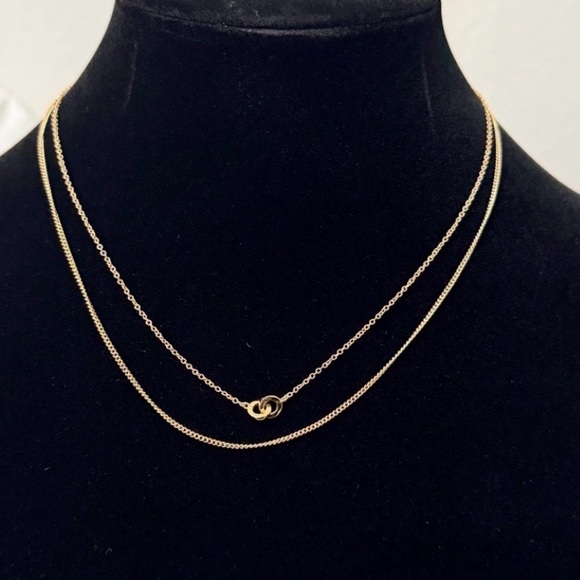 Coach Interlocking Open Circle Pearl Pendant Necklace 16”+2” - Picture 2 of 6